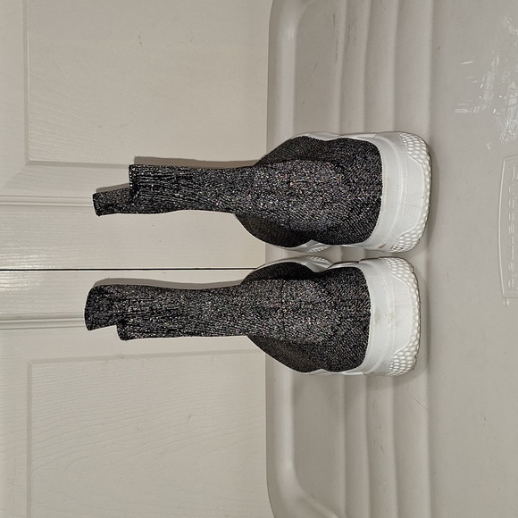 DRKA ankle mesh sneakers sock trainers - 40 / 9 - metallic silver/black - Picture 5 of 9